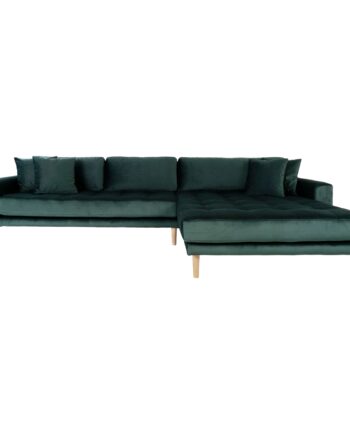 Lido Chaiselong Mørkegrøn Velour