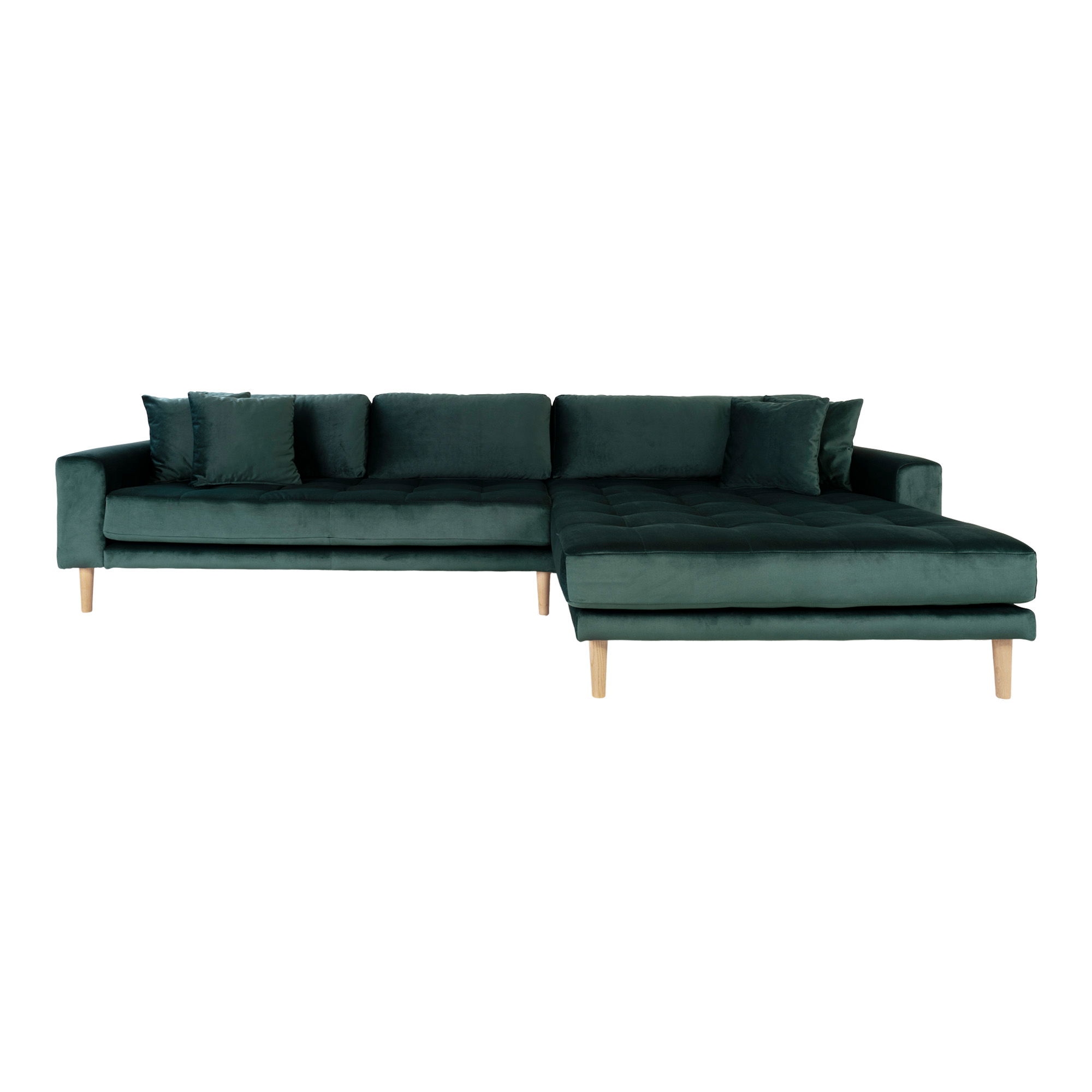 Lido Chaiselong Mørkegrøn Velour