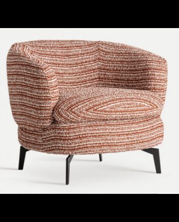 Lopi Lænestol Metal Polyester H71 Sort Meleret Terracotta