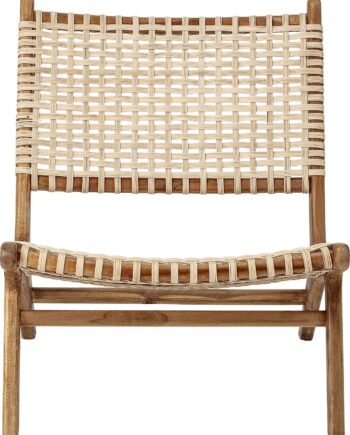 Loungestol Lænestol Bloomingville Keila Naturteak Flettet Rattan Dansk Design H78xb65