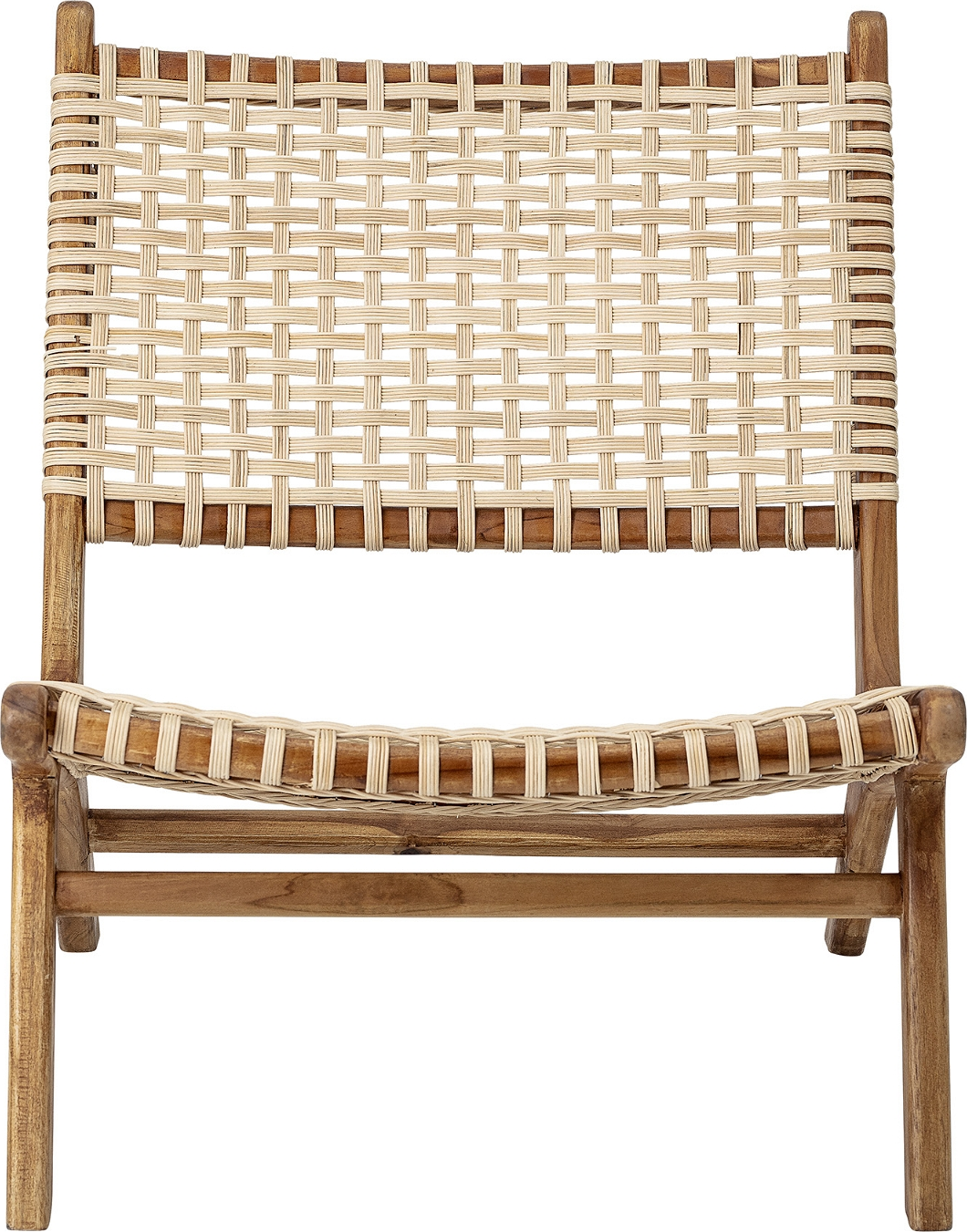 Loungestol Lænestol Bloomingville Keila Naturteak Flettet Rattan Dansk Design H78xb65