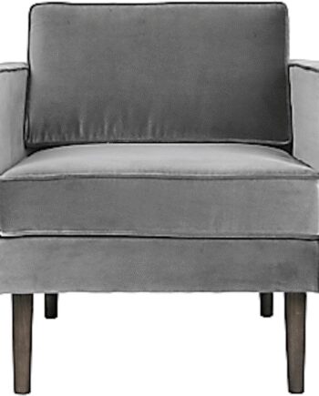 Loungestol Lænestol Broste Copenhagen Wind Grå Velour H74xb84xd88