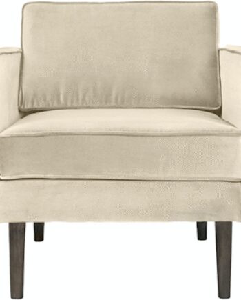Loungestol Lænestol Broste Copenhagen Wind Hvid Velour Ergonomisk Design H74xb84xl88