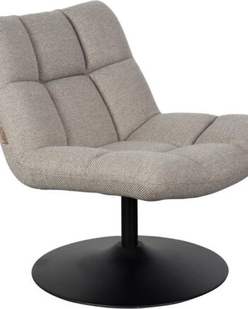 Loungestol Lænestol Dutchbone Bar H78xb76xl74 Stengrå Stof Med Drejefunktion