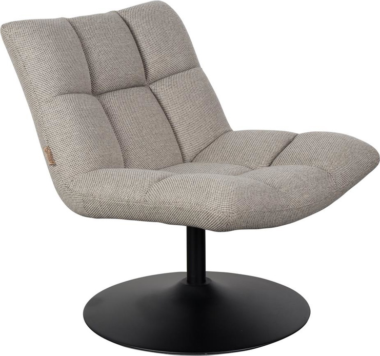 Loungestol Lænestol Dutchbone Bar H78xb76xl74 Stengrå Stof Med Drejefunktion