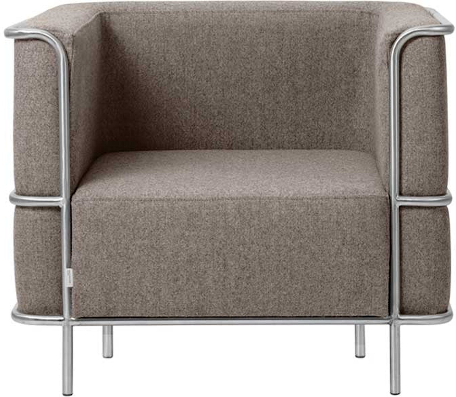 Loungestol Lænestol Kristina Dam Modernist Grå økologisk Uld H70xb77xl87