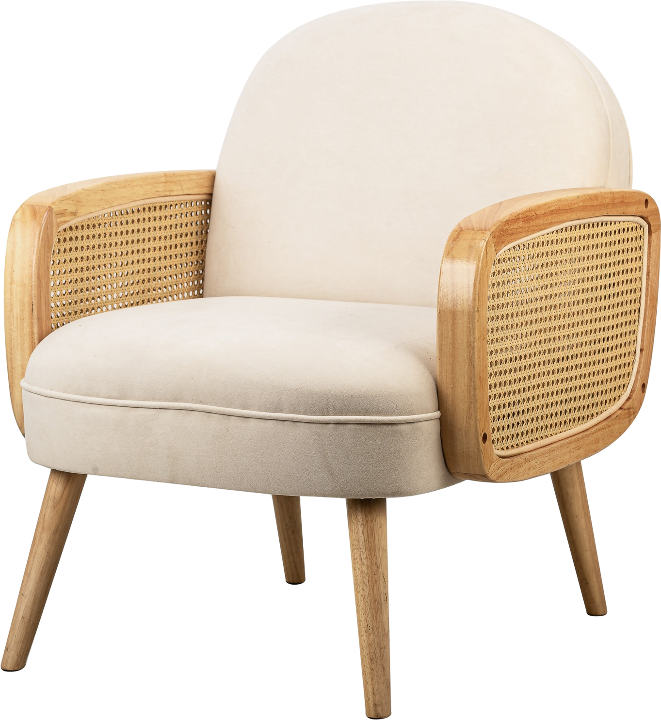 Loungestol Lænestol Nordlys Furniture Calvi Beige Stof Fsc Certificeret Træ Ergonomisk Høj Ryg