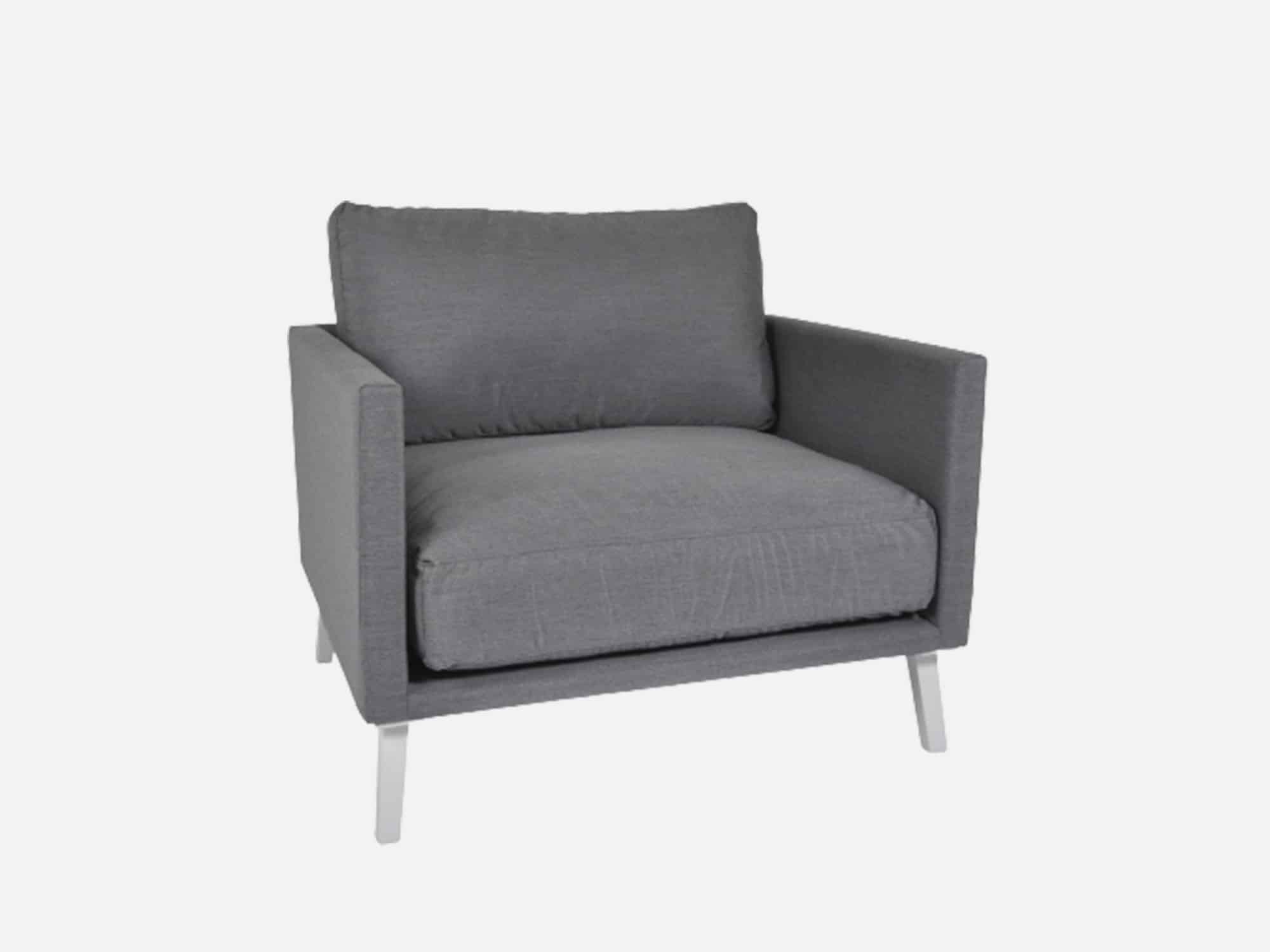 Loungestol Med Allweather Hynder Grå
