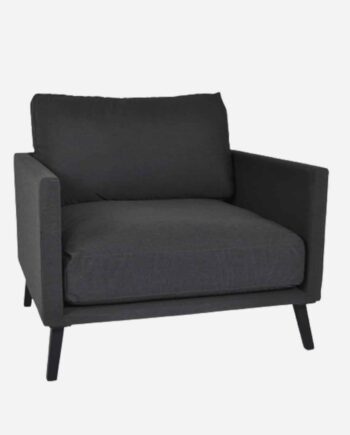 Loungestol Med Allweather Hynder Sort