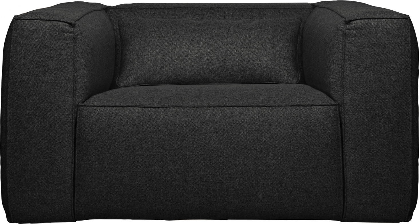 Loungestol Woood Exclusive Bean Mørkegrå Lænestol Slidstærkt Mlange Stof 98146 Vand Pletafvisende