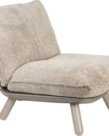 Loungestol Zuiver Lazy Lysgrå Moderne Skandinavisk Lænestol Bøg Med Blødt Skum