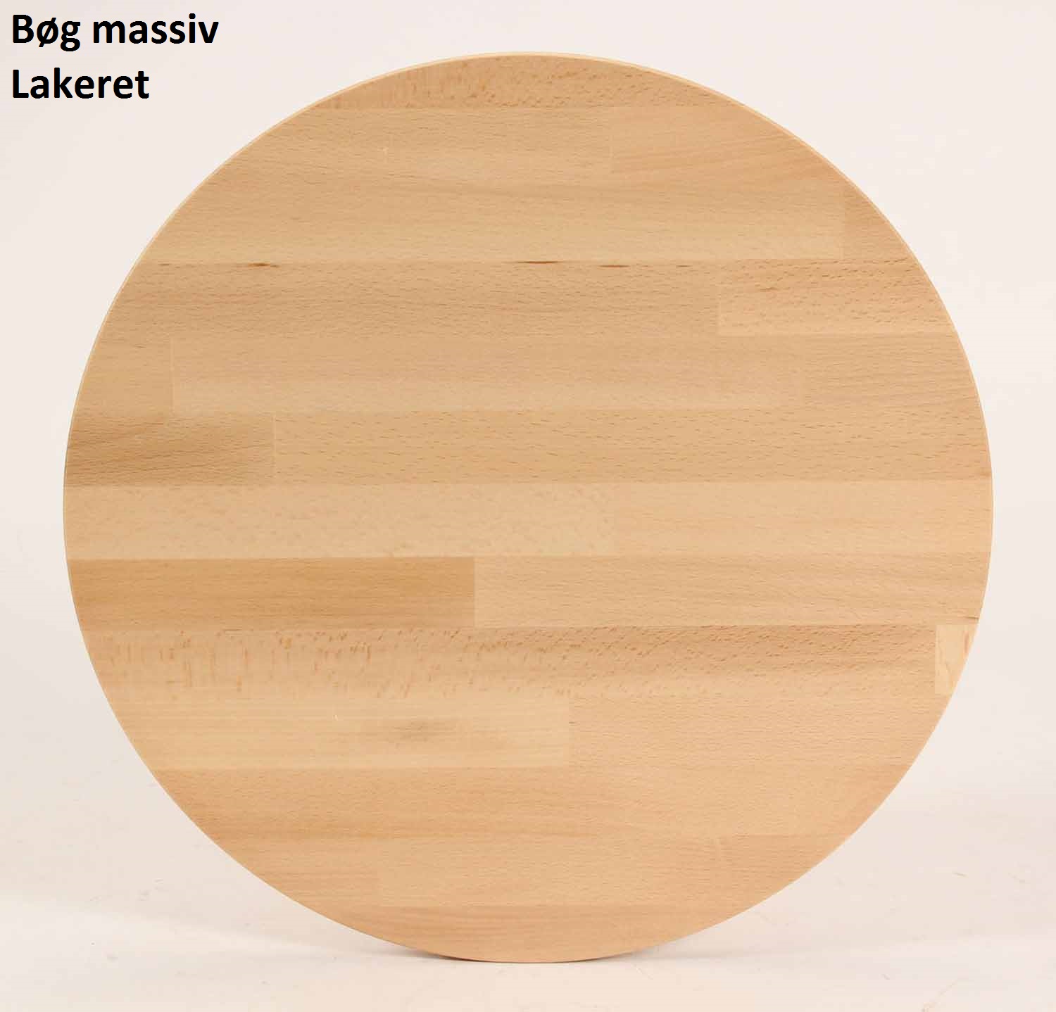 Lumber Rundt Spisebord 100 Med Tillægsplader Massiv Bøg Lakeret