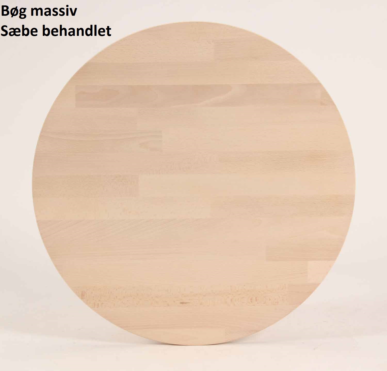 Lumber Rundt Spisebord 100 Med Tillægsplader Massiv Bøg Sæbebehandlet