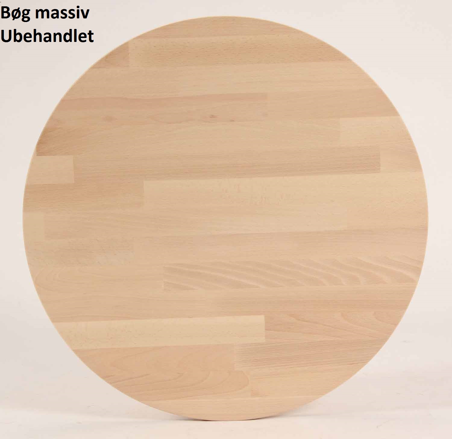 Lumber Rundt Spisebord 100 Med Tillægsplader Massiv Bøg Ubehandlet