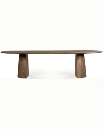 Lune Ovalt Spisebord Mangotræ 300 105 Lysebrun