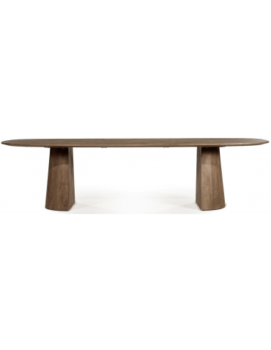 Lune Ovalt Spisebord Mangotræ 300 105 Lysebrun