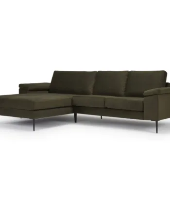 Lyon Personers Sofa Chaiselong  Grønt Stof