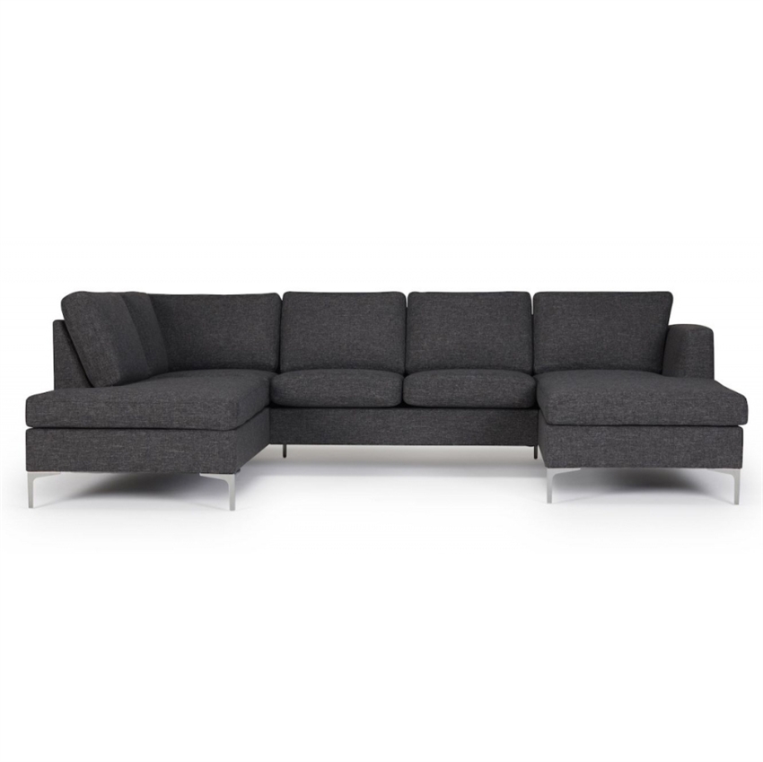 Madrid Sofa Grå Sofa Metalben