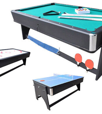 Megaleg 4i1 Multibord Med Pool Airhockey Bordtennis Spisebord