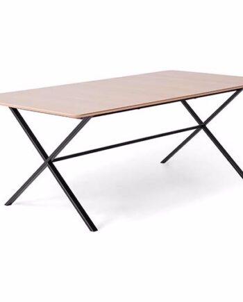 Meza Hammel  Rounded Spisebord 210 100  Finr Sort Krydsstel