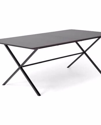 Meza Hammel  Rounded Spisebord 210 100  Grafit Sort Krydsstel