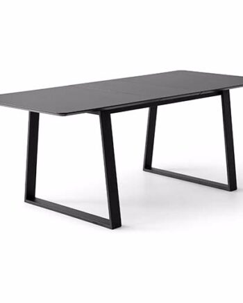 Meza Hammel  Rounded Spisebord  Sort Trapez Stel