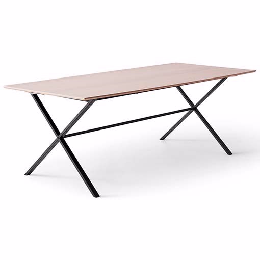 Meza Hammel Square Spisebord 210 100 Finr Sort Krydsstel