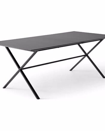 Meza Hammel  Square Spisebord 210 100  Sort Sort Krydsstel