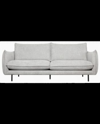 Milo Personers Sofa Metal Polyester B218 Sort Grå