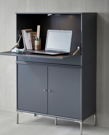 Mistral  Reol Med Skrivebord  Antracit