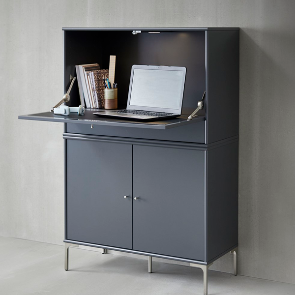 Mistral Reol Med Skrivebord Antracit