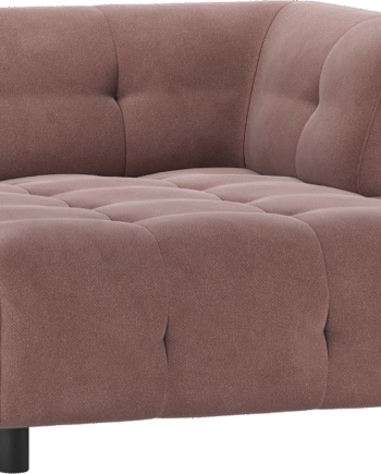 Modulær Sofa Chaiselong Med Højre Arm Woood Louis Lyserød Vævet Polyester