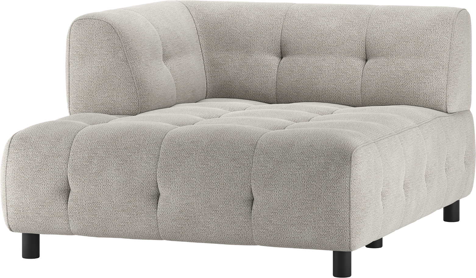 Modulær Sofa Chaiselong Venstre Woood Louis Lysegrå Chenille Polyester
