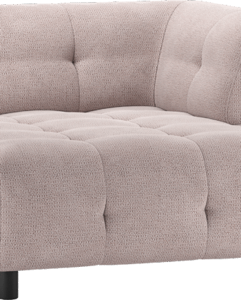 Modulær Sofa Woood Louis Chaiselong Højre Lysrød Chenille