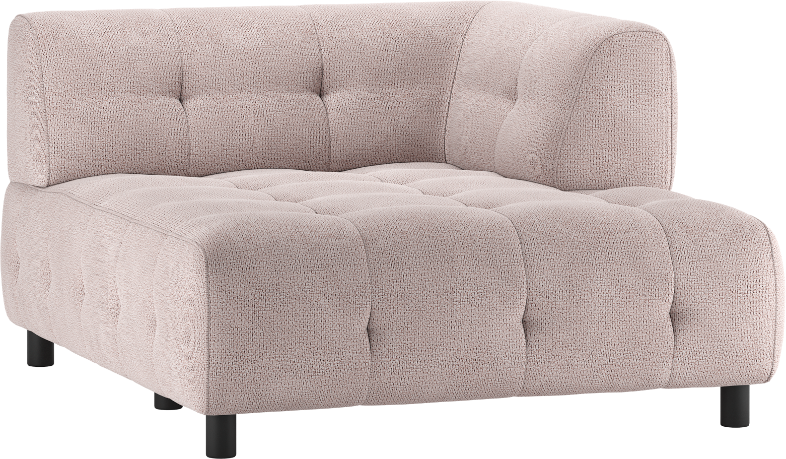 Modulær Sofa Woood Louis Chaiselong Højre Lysrød Chenille