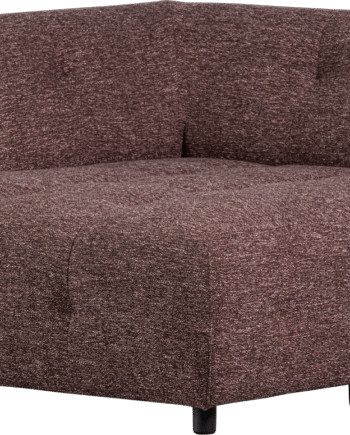 Modulær Sofa Woood Louis Chaiselong Venstre Grov Melange Lyserød 122140