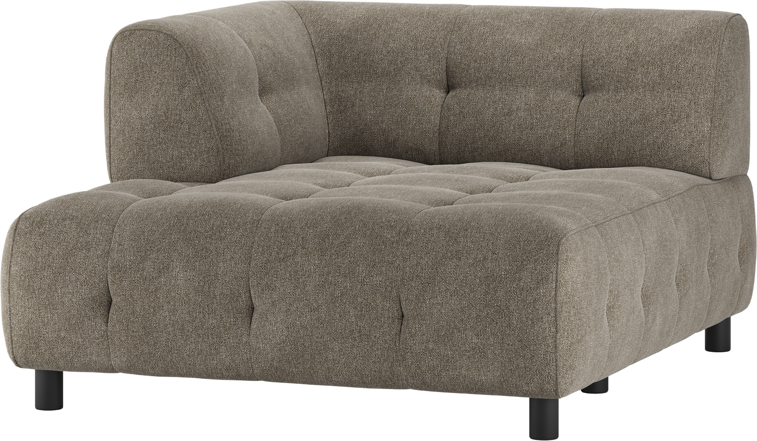 Modulær Sofa Woood Louis Personers Chaiselong Venstre Fladvævet Polyester Grøn H73xb122xd140