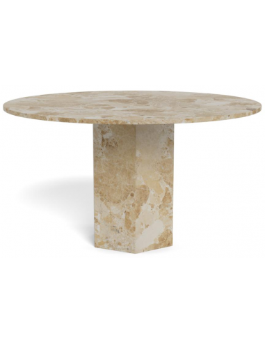 Nax Rundt Spisebord Marmor ø130 Beige Latt