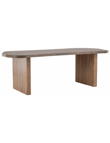 Nora Spisebord Mdf H75 B230 D100 Brun Brun Marmoriseret