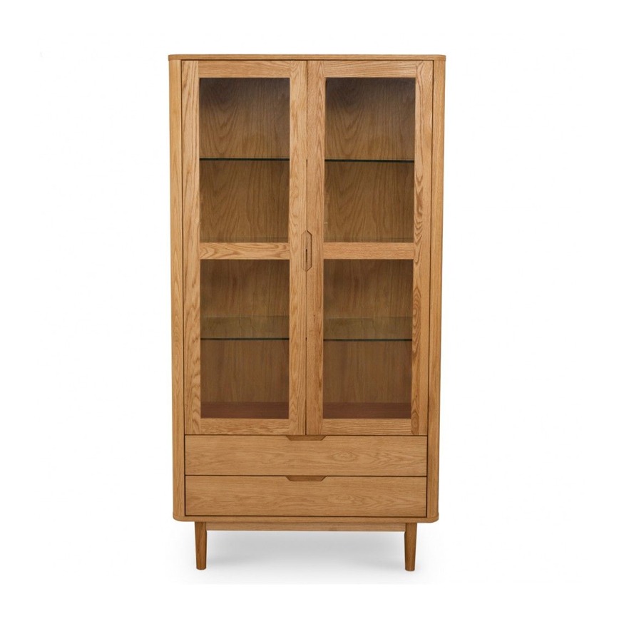 Nyborg Vitrineskab 370125 Skarp Pris Natur Olie Finer