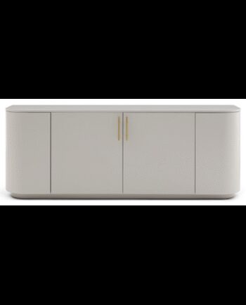 Oakura Skænk Stål Egetræsfinr B200 Mat Beige Messing