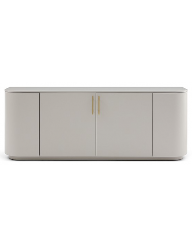 Oakura Skænk Stål Egetræsfinr B200 Mat Beige Messing