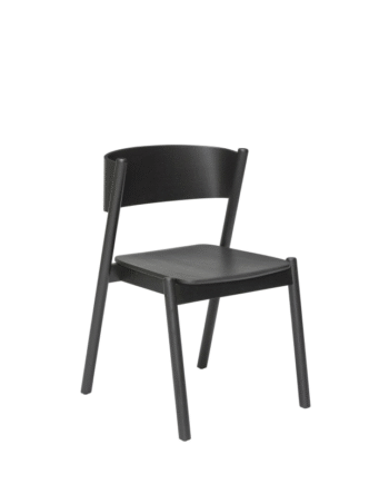 Oblique Spisestol Sort