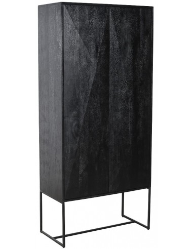 Onyx Vitrineskab Metal Mangotræ H180 Sort Sort