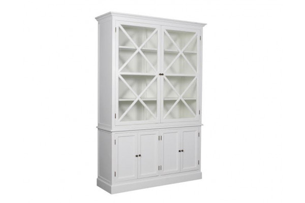 Orø Vitrineskab 211x142x46 Hvid