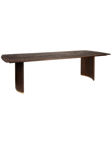 Ostara Spisebord Metal Mangotræ 240 100 Rustik Brun Antik Guld