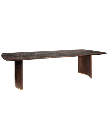 Ostara Spisebord Metal Mangotræ 280 110 Rustik Brun Antik Guld