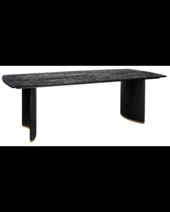 Ostara Spisebord Metal Mangotræ 280 110 Rustik Sort Antik Guld