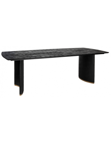 Ostara Spisebord Metal Mangotræ 280 110 Rustik Sort Antik Guld