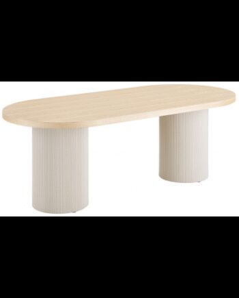 Ovalt Spisebord Mdf Askfinr 220 100 Sand Natur